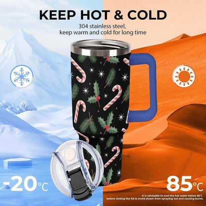 Leakproof Car Cup Vacuum Sealed With Lid For Office Crystal Clear Blue Water Ripple Print Drinkware Light Rose Red-style-5 - Colors H
