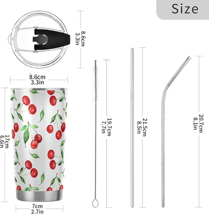 Tumbler Lightning Bolts Doodle Insulated Coffee Cup Beverage Container Travel Mug with Straw and Lid Double Wall Stainless Steel 20oz Holiday Gift