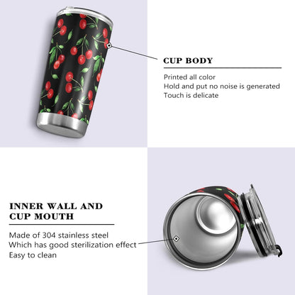 Tumbler Lightning Bolts Doodle Insulated Coffee Cup Beverage Container Travel Mug with Straw and Lid Double Wall Stainless Steel 20oz Holiday Gift