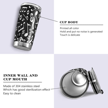 Tumbler Lightning Bolts Doodle Insulated Coffee Cup Beverage Container Travel Mug with Straw and Lid Double Wall Stainless Steel 20oz Holiday Gift