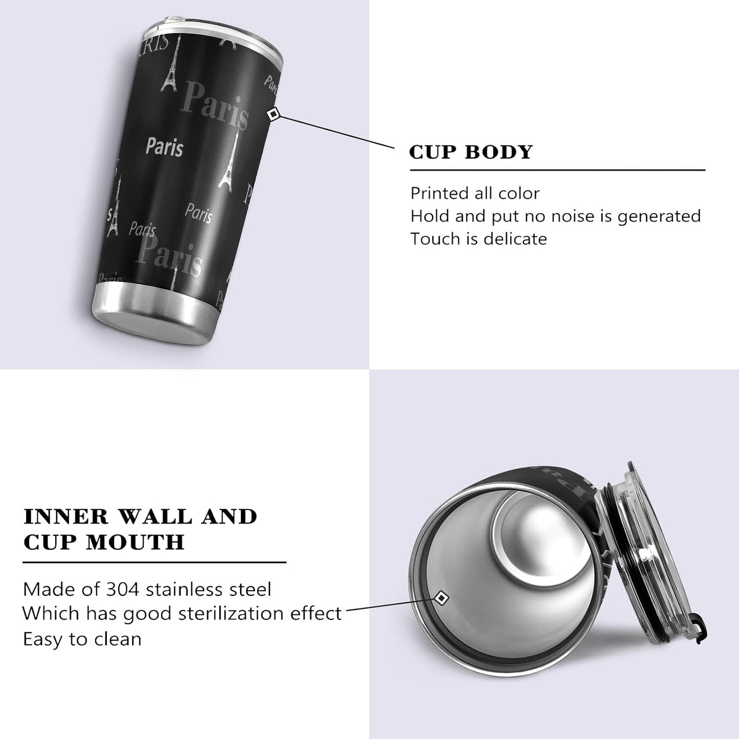 Tumbler Lightning Bolts Doodle Insulated Coffee Cup Beverage Container Travel Mug with Straw and Lid Double Wall Stainless Steel 20oz Holiday Gift