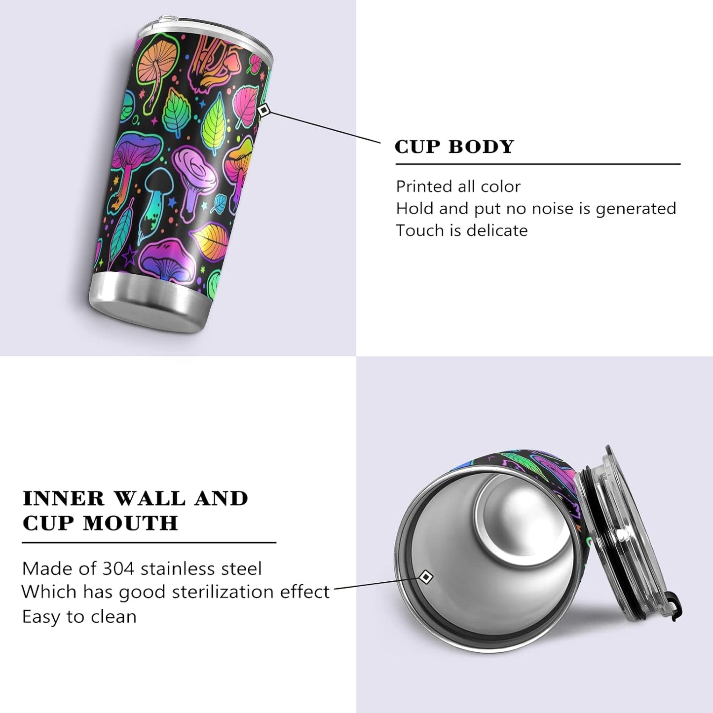 Tumbler Lightning Bolts Doodle Insulated Coffee Cup Beverage Container Travel Mug with Straw and Lid Double Wall Stainless Steel 20oz Holiday Gift