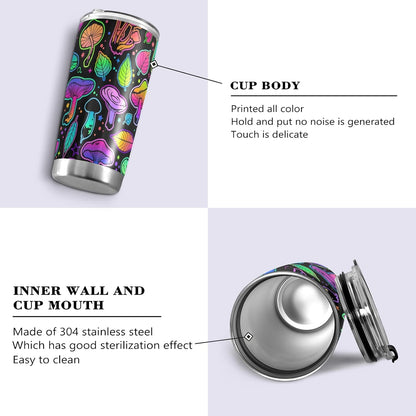 Tumbler Lightning Bolts Doodle Insulated Coffee Cup Beverage Container Travel Mug with Straw and Lid Double Wall Stainless Steel 20oz Holiday Gift