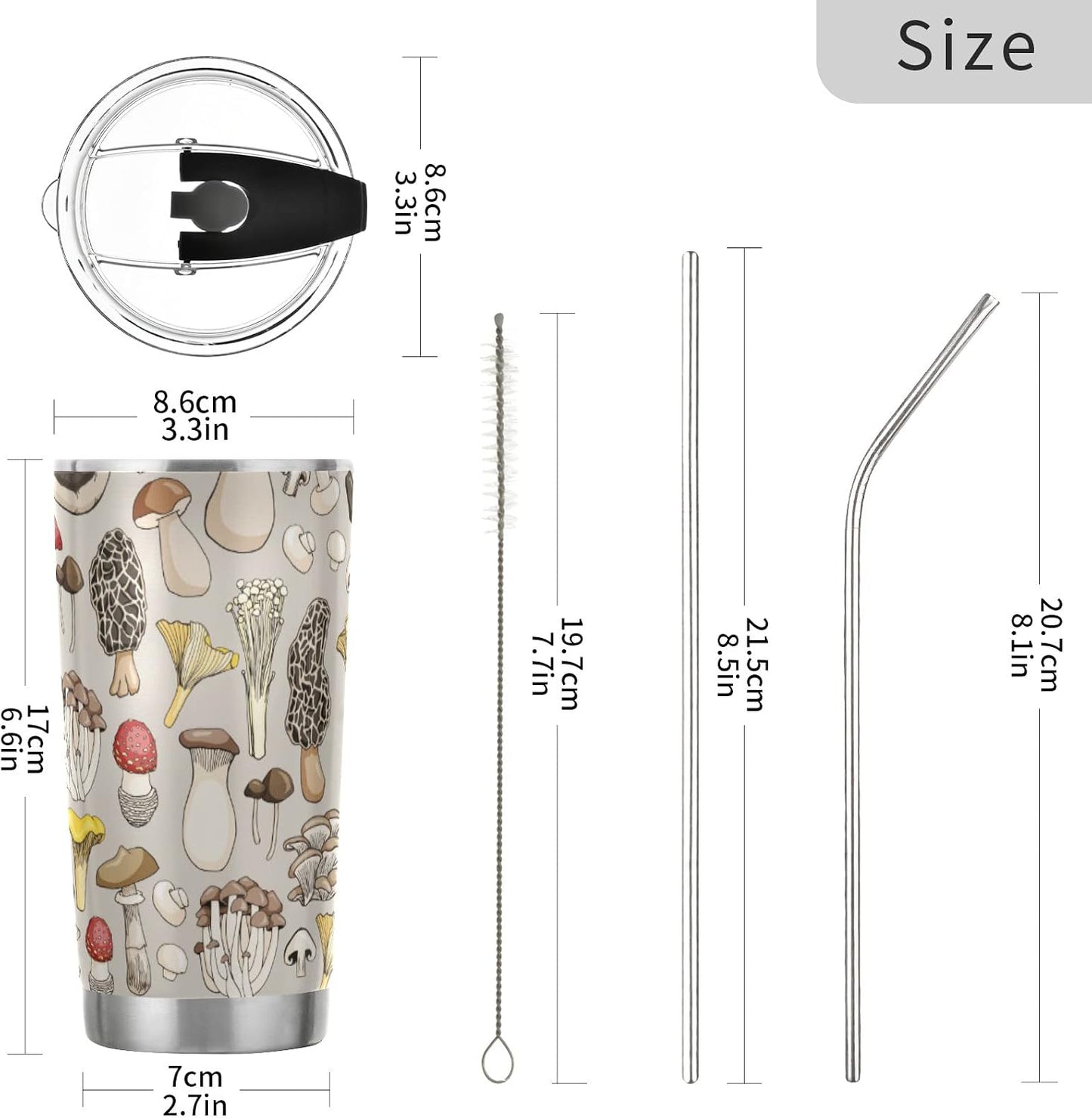 Tumbler Lightning Bolts Doodle Insulated Coffee Cup Beverage Container Travel Mug with Straw and Lid Double Wall Stainless Steel 20oz Holiday Gift