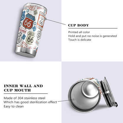 Tumbler Lightning Bolts Doodle Insulated Coffee Cup Beverage Container Travel Mug with Straw and Lid Double Wall Stainless Steel 20oz Holiday Gift