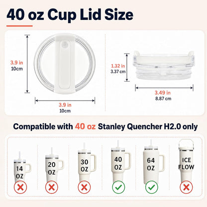 40 oz Tumbler Lid Replacement Compatible with Stanley Cup