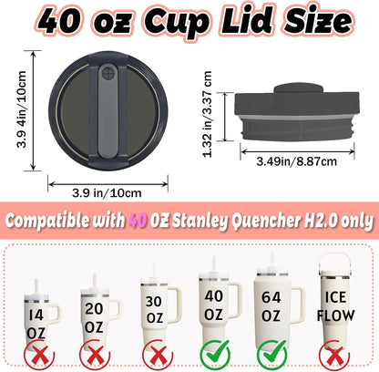 40 oz Tumbler Lid Replacement Compatible with Stanley Cup