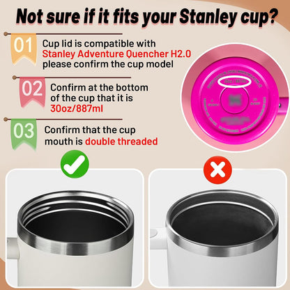 40 oz Tumbler Lid Replacement Compatible with Stanley Cup