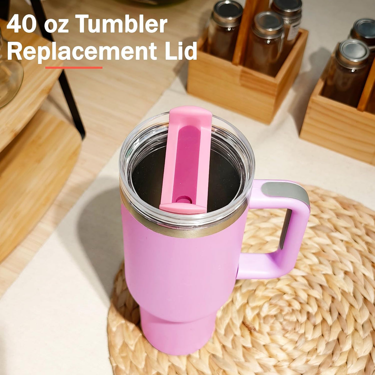 40 oz Tumbler Lid Replacement Compatible with Stanley Cup