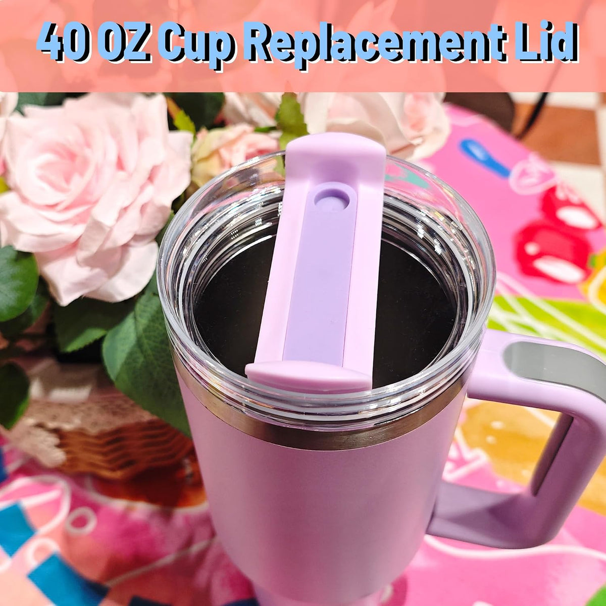 40 oz Tumbler Lid Replacement Compatible with Stanley Cup
