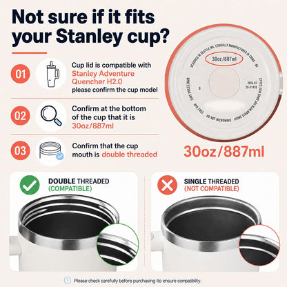 40 oz Tumbler Lid Replacement Compatible with Stanley Cup