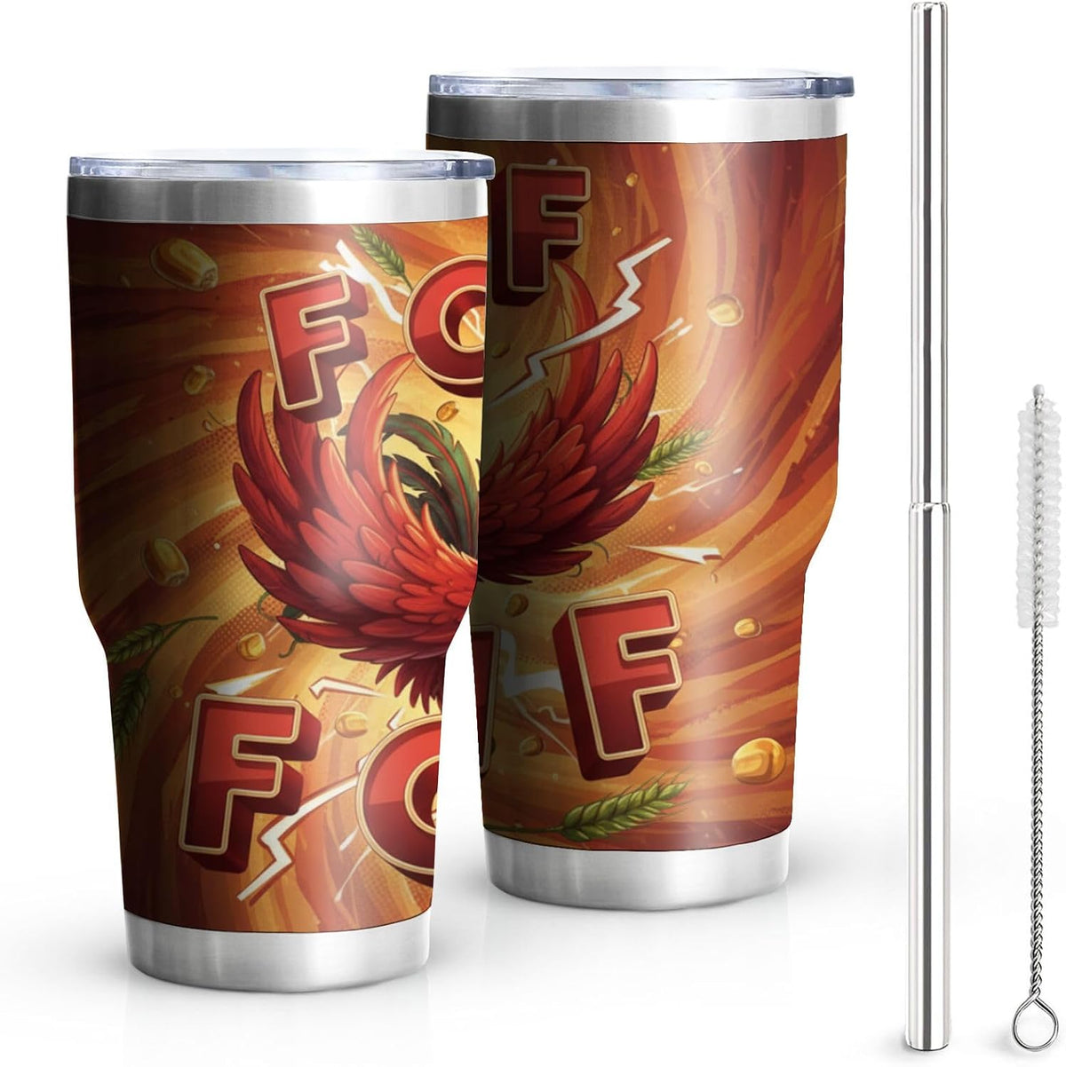 F-Caw-F Sarcastic Adult Humor Tumbler - 30oz Double Wall Vacuum Insulated Stainless Steel Coffee Travel Mug with Splash-Proof Lid - Badass 3D Printed Raven Design, Funny Office Workplace Gag Gift