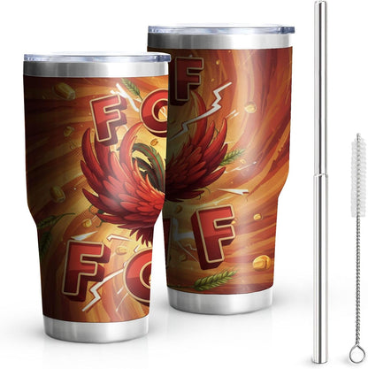 F-Caw-F Sarcastic Adult Humor Tumbler - 30oz Double Wall Vacuum Insulated Stainless Steel Coffee Travel Mug with Splash-Proof Lid - Badass 3D Printed Raven Design, Funny Office Workplace Gag Gift