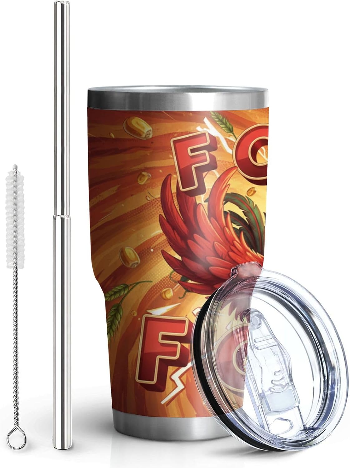 F-Caw-F Sarcastic Adult Humor Tumbler - 30oz Double Wall Vacuum Insulated Stainless Steel Coffee Travel Mug with Splash-Proof Lid - Badass 3D Printed Raven Design, Funny Office Workplace Gag Gift
