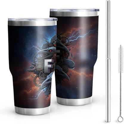 F-Caw-F Sarcastic Adult Humor Tumbler - 30oz Double Wall Vacuum Insulated Stainless Steel Coffee Travel Mug with Splash-Proof Lid - Badass 3D Printed Raven Design, Funny Office Workplace Gag Gift