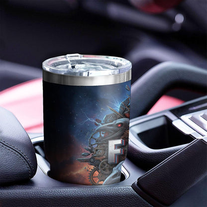 F-Caw-F Sarcastic Adult Humor Tumbler - 30oz Double Wall Vacuum Insulated Stainless Steel Coffee Travel Mug with Splash-Proof Lid - Badass 3D Printed Raven Design, Funny Office Workplace Gag Gift