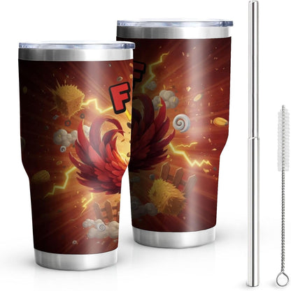 F-Caw-F Sarcastic Adult Humor Tumbler - 30oz Double Wall Vacuum Insulated Stainless Steel Coffee Travel Mug with Splash-Proof Lid - Badass 3D Printed Raven Design, Funny Office Workplace Gag Gift