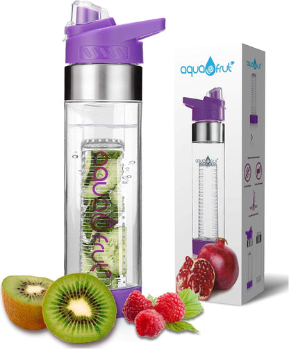 AquaFrut 24 OZ Bottom-Loading Fruit Infuser Water Bottle, BPA-Free Tritan
