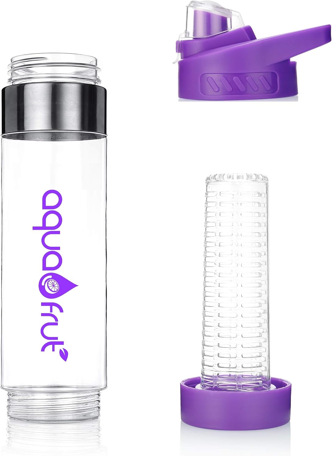 AquaFrut 24 OZ Bottom-Loading Fruit Infuser Water Bottle, BPA-Free Tritan