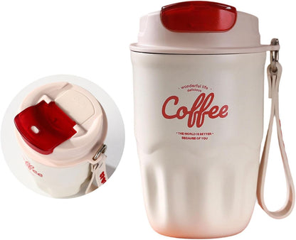Vacuum Flask,Coffee Vacuum,Travel Bottles,Insulated Water Bottle，Coffee Mug,316 Stainless Steel Inner Liner，Duals Hot & Cold Insulation, Portable with Drinking Lid and Handle, Ideal for Offices