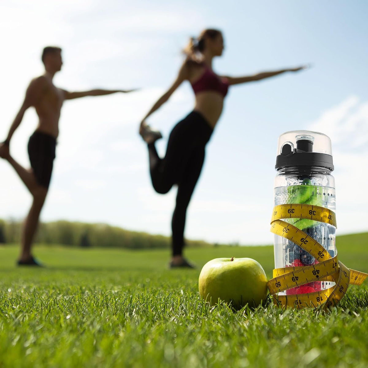 Zulay Fruit Infuser Water Bottle - 34oz - Leakproof With Full-Length Infusion Rod - Men Women's Ideal Fitness Gift Or For Gym, Camping