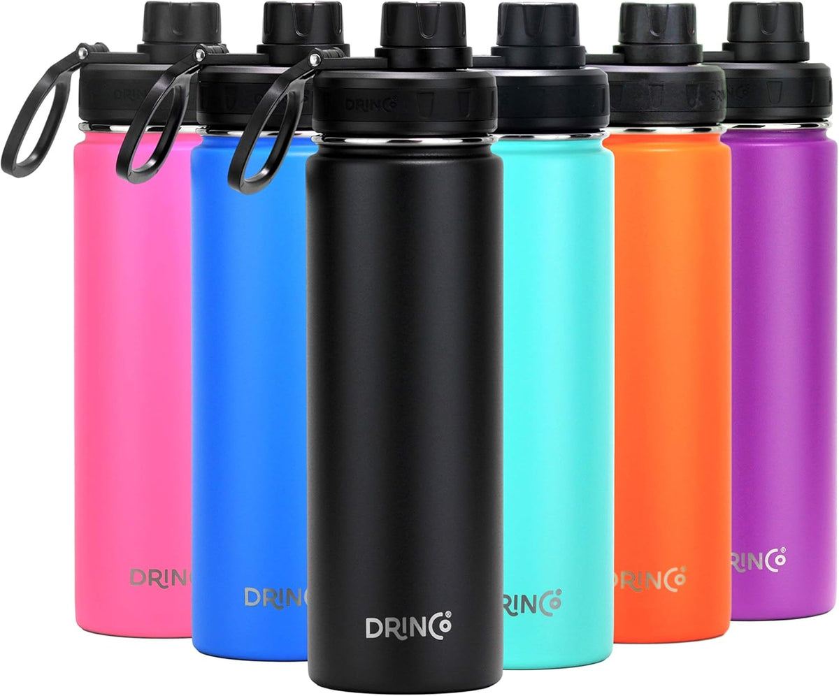 Stainless Steel Water Bottle Spout Lid Vacuum Insulated Double Wall Water Bottle Wide Mouth Leak Proof Keep Cold Sport Camping Hiking - Colors B