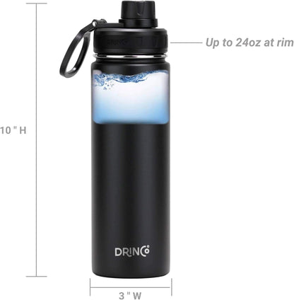 Stainless Steel Water Bottle Spout Lid Vacuum Insulated Double Wall Water Bottle Wide Mouth Leak Proof Keep Cold Sport Camping Hiking - Colors B