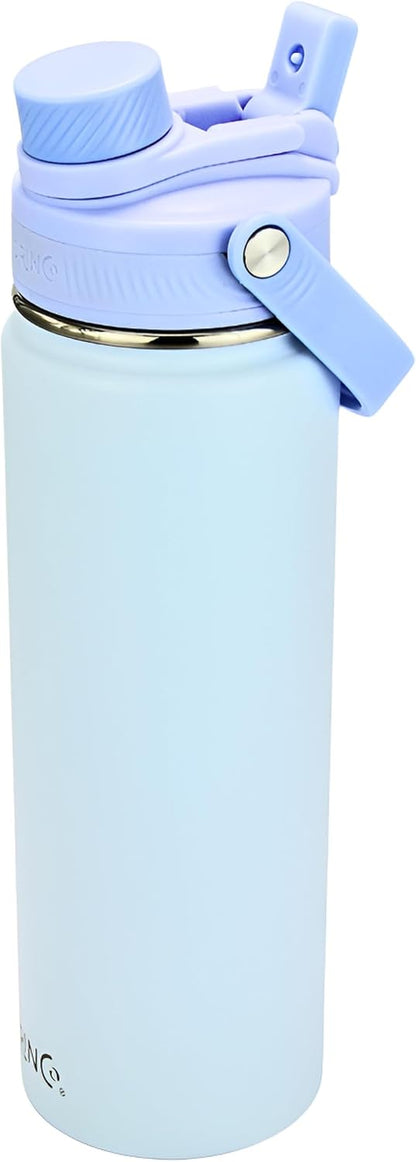 Stainless Steel Water Bottle Spout Lid Vacuum Insulated Double Wall Water Bottle Wide Mouth Leak Proof Keep Cold Sport Camping Hiking - Colors B