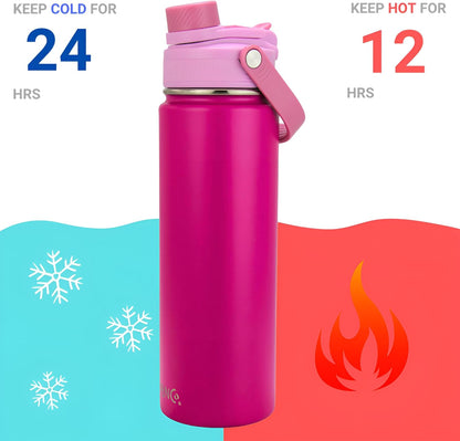 Stainless Steel Water Bottle Spout Lid Vacuum Insulated Double Wall Water Bottle Wide Mouth Leak Proof Keep Cold Sport Camping Hiking - Colors B