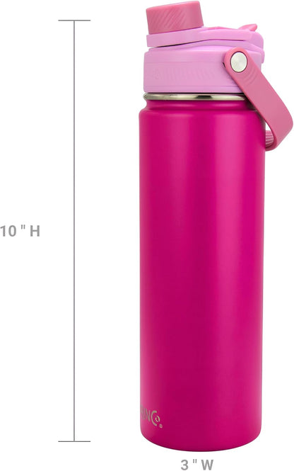 Stainless Steel Water Bottle Spout Lid Vacuum Insulated Double Wall Water Bottle Wide Mouth Leak Proof Keep Cold Sport Camping Hiking - Colors B