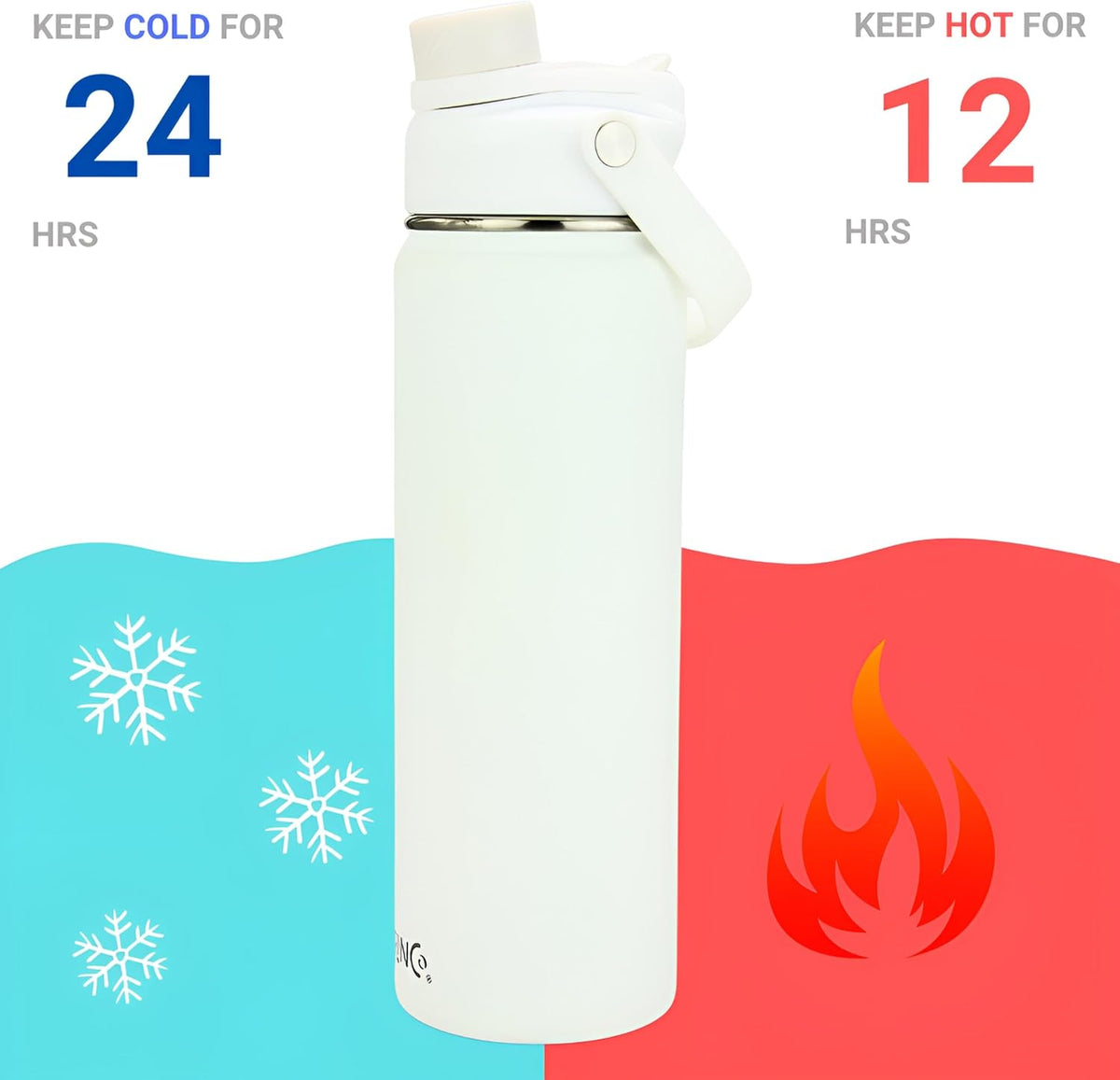 Stainless Steel Water Bottle Spout Lid Vacuum Insulated Double Wall Water Bottle Wide Mouth Leak Proof Keep Cold Sport Camping Hiking - Colors B