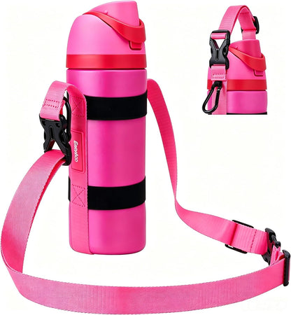 Water Bottle Holder Strap Sling, for Owala FreeSip 24 32 54 oz, Hydro Flask, Cirkul, Yeti, Stanley Flip, Universal Water Bottles, with Carabiner, for Walking Curise Travel (Bottle Excluded)