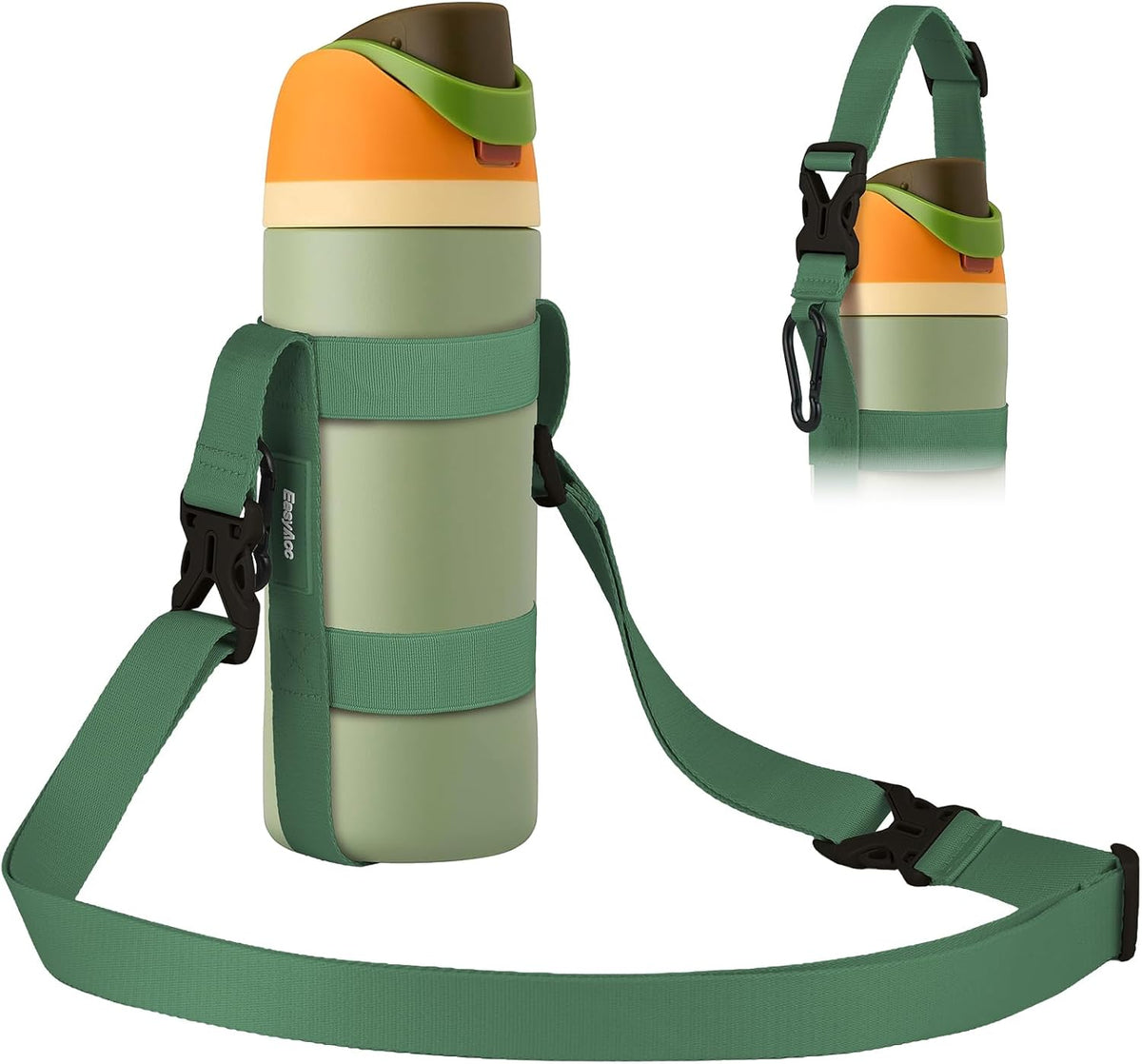 Water Bottle Holder Strap Sling, for Owala FreeSip 24 32 54 oz, Hydro Flask, Cirkul, Yeti, Stanley Flip, Universal Water Bottles, with Carabiner, for Walking Curise Travel (Bottle Excluded)