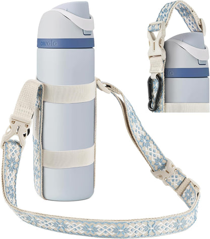 Water Bottle Holder Strap Sling, for Owala FreeSip 24 32 54 oz, Hydro Flask, Cirkul, Yeti, Stanley Flip, Universal Water Bottles, with Carabiner, for Walking Curise Travel (Bottle Excluded)