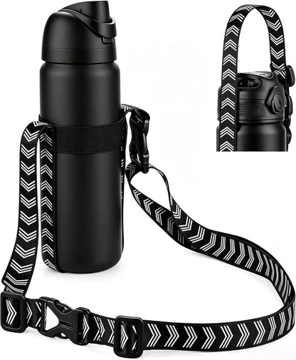 Water Bottle Holder Strap Sling, for Owala FreeSip 24 32 54 oz, Hydro Flask, Cirkul, Yeti, Stanley Flip, Universal Water Bottles, with Carabiner, for Walking Curise Travel (Bottle Excluded)