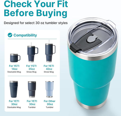 30oz Tumbler Lid for YETI 30oz Tumbler, 14oz Mug and 35oz Straw Mug