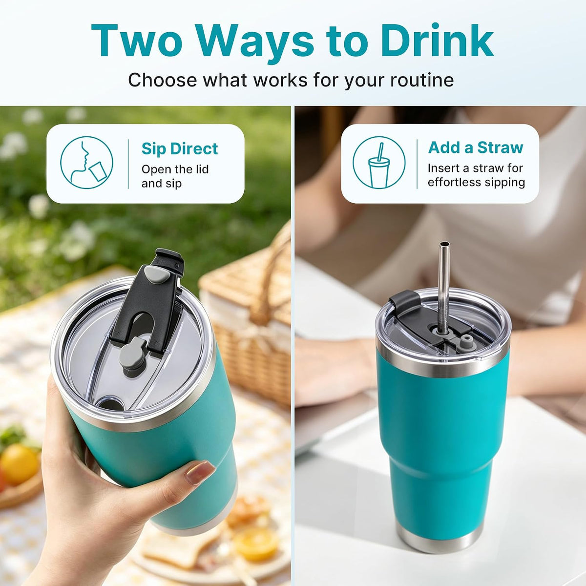 30oz Tumbler Lid for YETI 30oz Tumbler, 14oz Mug and 35oz Straw Mug