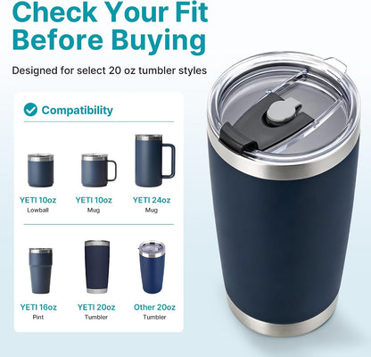 30oz Tumbler Lid for YETI 30oz Tumbler, 14oz Mug and 35oz Straw Mug