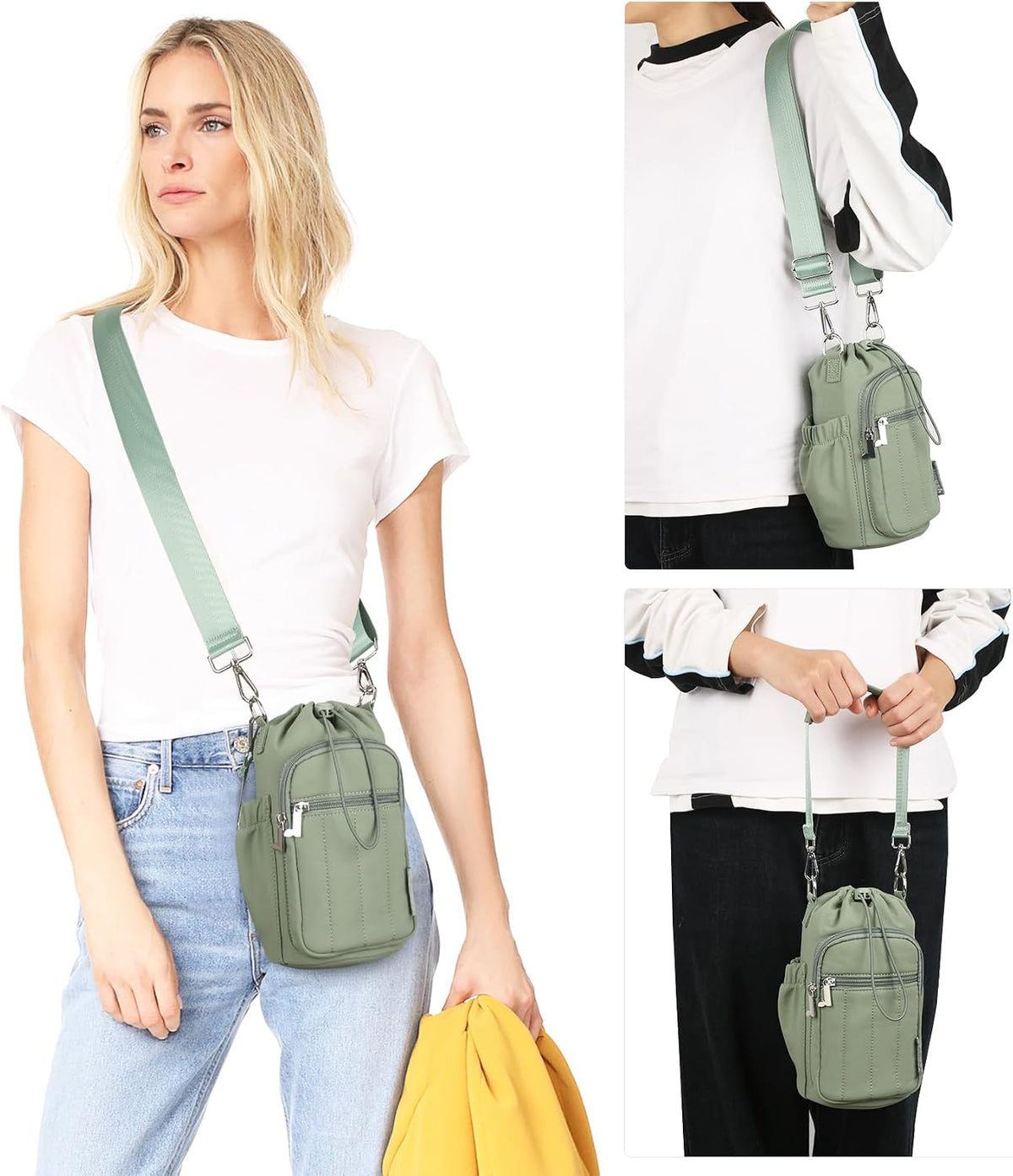 Water Bottle Holder Bag with Adjustable Strap