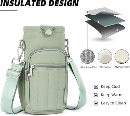 Water Bottle Holder Bag with Adjustable Strap