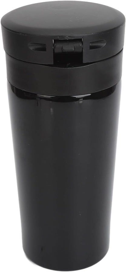 Insulated Coffee Cup Stainless Steel Vacuum Flask with Flip Lid for Travel Work Car Keeps Hot Leak Proof Portable (380ml)