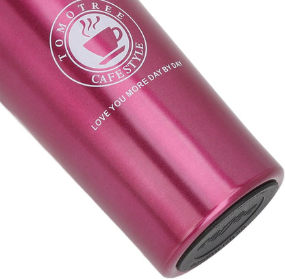 Insulated Coffee Cup Stainless Steel Vacuum Flask with Flip Lid for Travel Work Car Keeps Hot Leak Proof Portable (380ml)