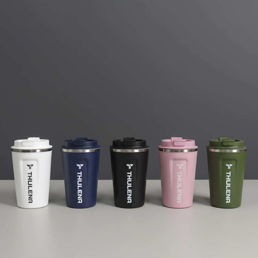 12 OZ Premium Stainless Steel Coffee Mug – Double-Wall Insulated Travel Cup with Lid – Leakproof, BPA-Free (Light Pink)