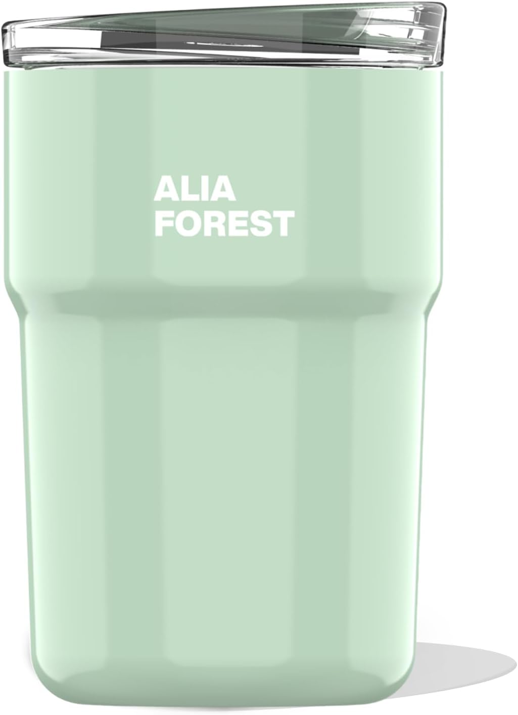 12 oz Coffee Mug with Lid, for Cold & Hot Drinks, Vacuum Insulated Stainless Steel Coffee Tumbler for Cold & Hot Drinks, Reusable Double-Wall, BPA-Free, Seafoam Green (NO.2)