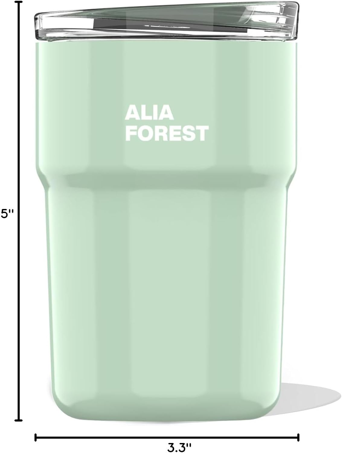 12 oz Coffee Mug with Lid, for Cold & Hot Drinks, Vacuum Insulated Stainless Steel Coffee Tumbler for Cold & Hot Drinks, Reusable Double-Wall, BPA-Free, Seafoam Green (NO.2)