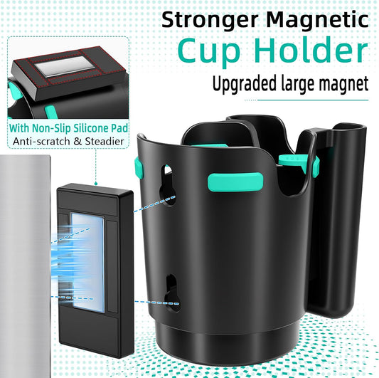 2-in-1 Magnetic Cup Holder with Phone Holder for Tractor Truck