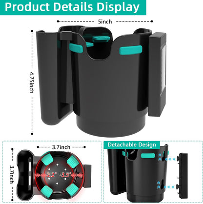 2-in-1 Magnetic Cup Holder with Phone Holder for Tractor Truck