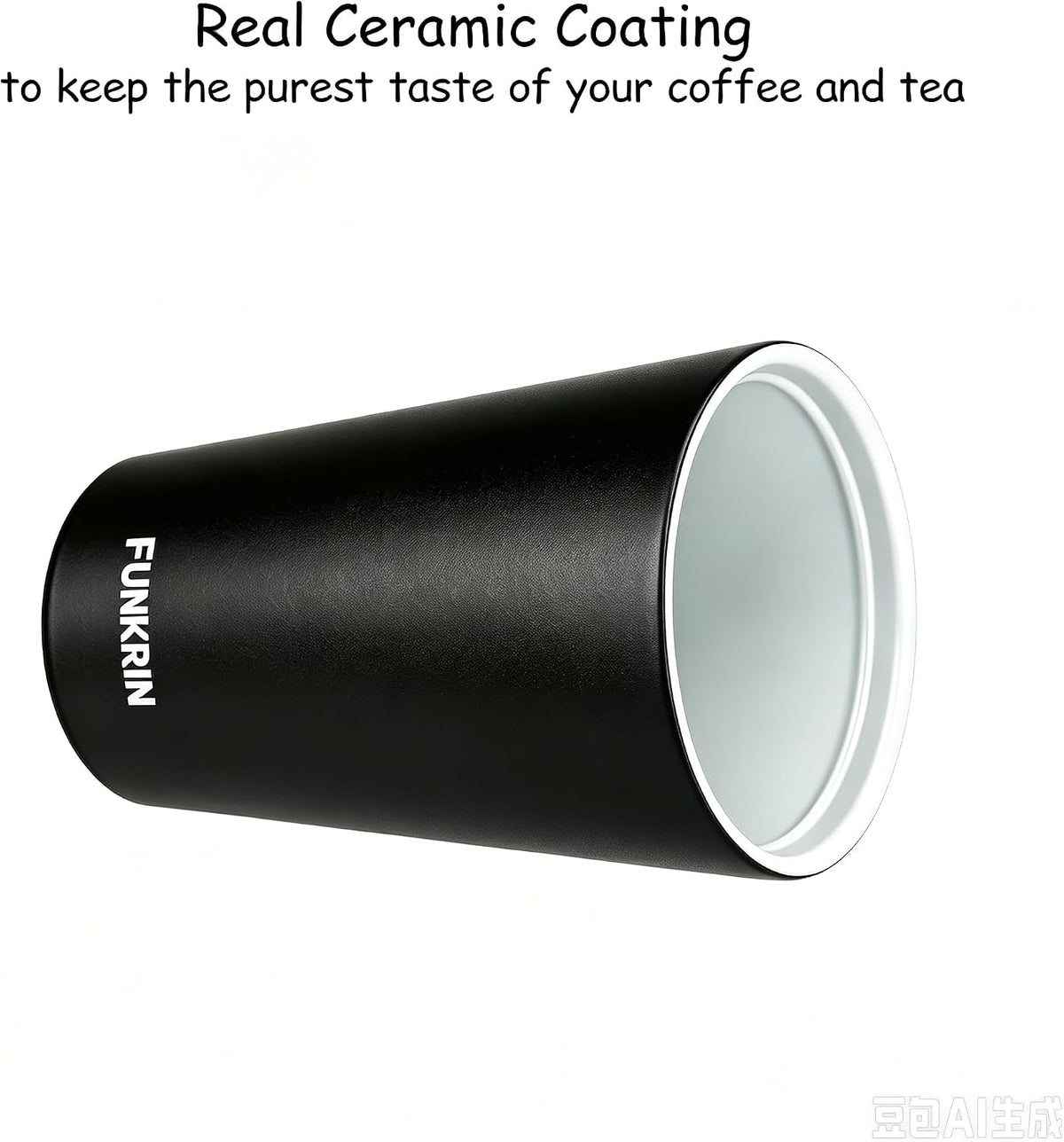 Coffee Travel Mug with Flip Lid, 16oz Insulated Tumbler Cup with Ceramic Coating, Double Wall Vacuum Leak-Proof Tumbler for Office School Party Camping