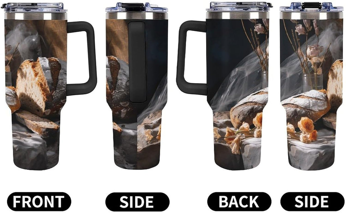 40 Oz Double Insulated Tumblers With Handles Pelican Birds Printed Insulated Tumbler With Straw With Lid Leak-proof Stainless Steel Travel Coffee Mug - Colors A