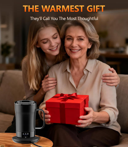 Self-Heating Coffee Mug, 14oz Heated Coffee Mug - Rechargeable Temperature Control Coffee Mug Keep Coffee Hot, Smart Mug Great Gift for Coffee Lovers & Slow Sippers